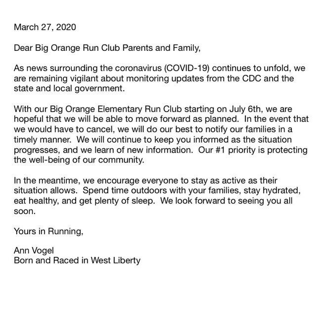 2020 Big Orange Run Club 